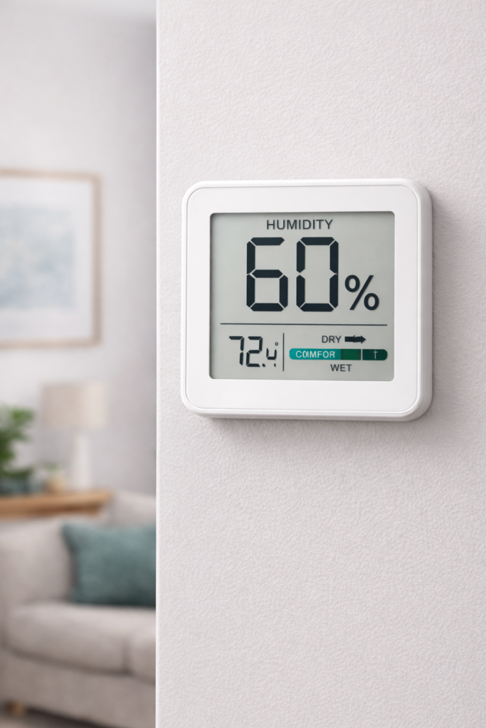 Is 60% humidity too high indoors reading on digital hygrometer