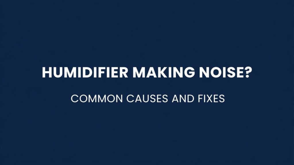 Humidifier making noise common causes and fixes