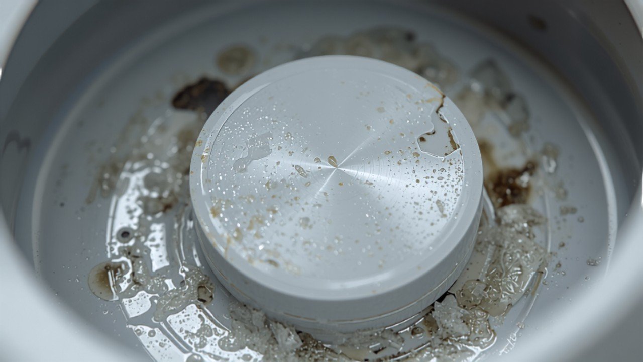 Ultrasonic humidifier plate with oily residue buildup