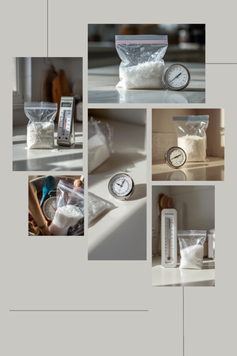 Salt test calibration setup for checking hygrometer accuracy