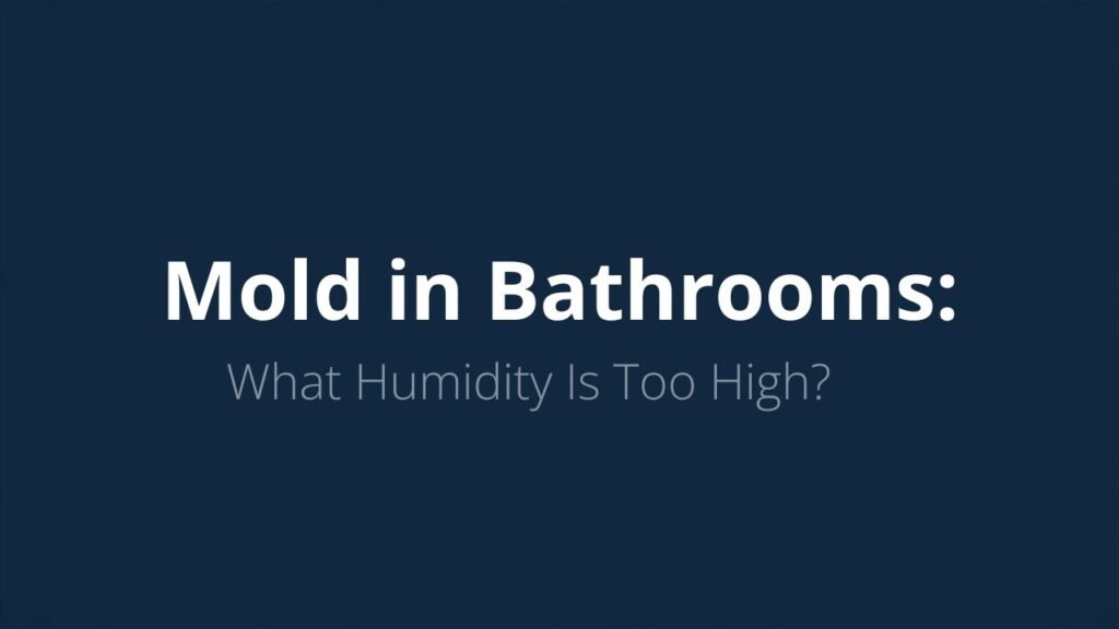 Mold in bathrooms: what humidity level is too high
