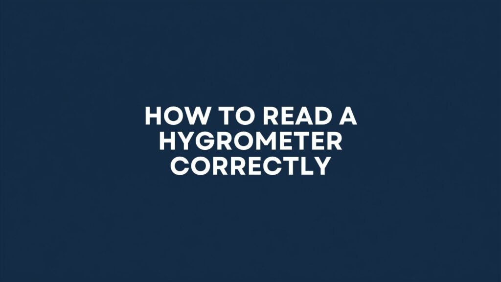 How to Read a Hygrometer Correctly